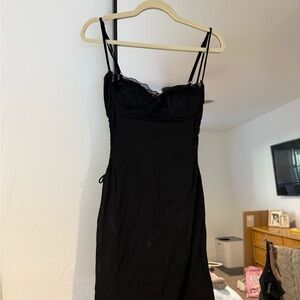 Princess Polly Black Dress with Zipper Detail